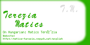 terezia matics business card